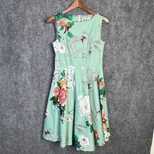 Grace Karin Dress Women S Green Floral A-Line Garden Wedding Party Sleeveless